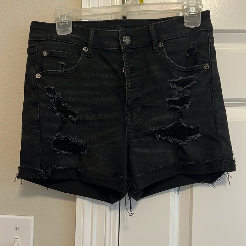 black American eagle jean shorts